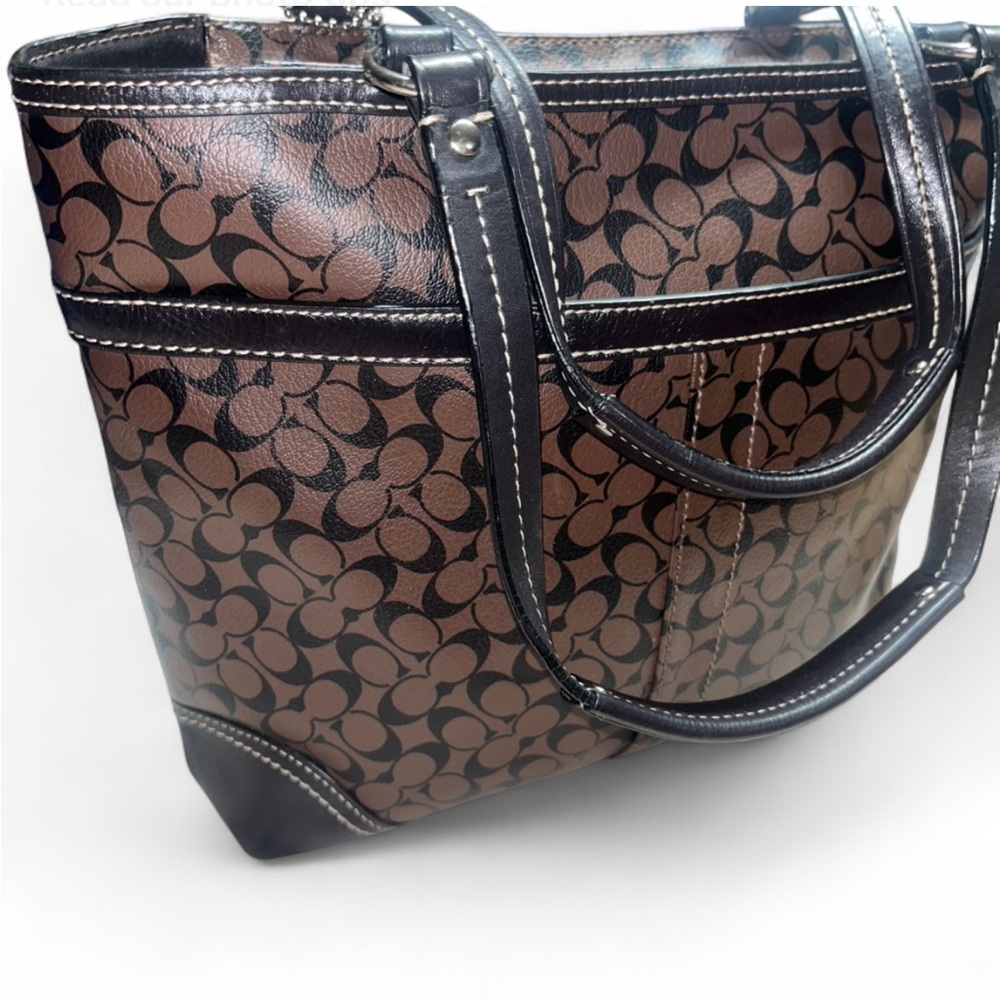 Coach Black and Brown Shoulder Bag - Picture 3 of 5